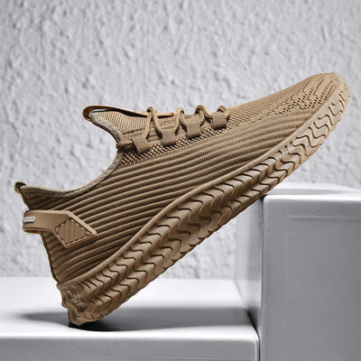 BONEHEAD PRO-CREATIONS men's casual breathable shoes in a stylish plain design, featuring a flat heel and round toe.
