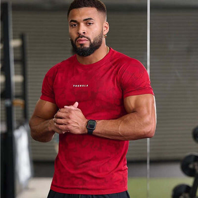 Men’s camouflage workout sports t-shirt