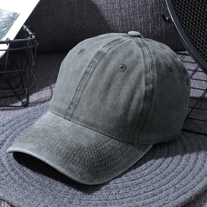 Washed baseball cap for men and women, distressed design by BONEHEAD PRO-CREATIONS, suitable for outdoor use.