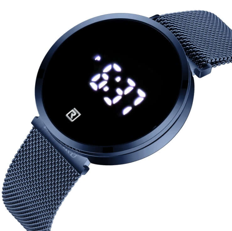 Digital Men's Watch by BONEHEAD PRO-CREATIONS, featuring luminous display and stainless steel strap, perfect for sports.
