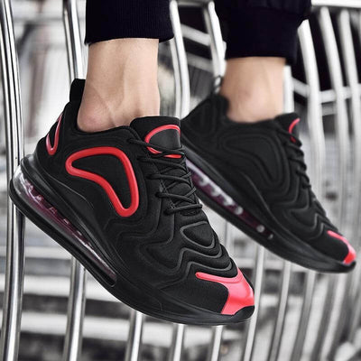 BONEHEAD PRO-CREATIONS sporty black and red shoes perfect for sneaker enthusiasts, showcasing a modern design.
