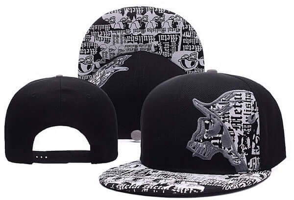 Stylish black baseball cap for men and women, featuring a unique skull design and adjustable fit, perfect for hip hop fashion.