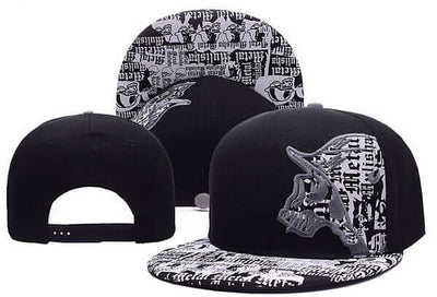 Stylish black baseball cap for men and women, featuring a unique skull design and adjustable fit, perfect for hip hop fashion.