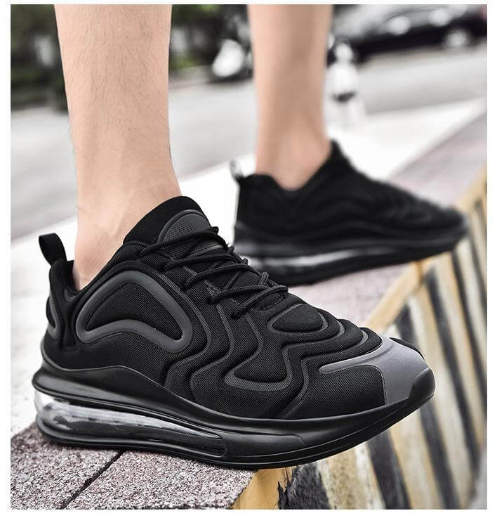 Stylish black sports shoes for lovers, featuring BONEHEAD PRO-CREATIONS design and comfortable cushioning.