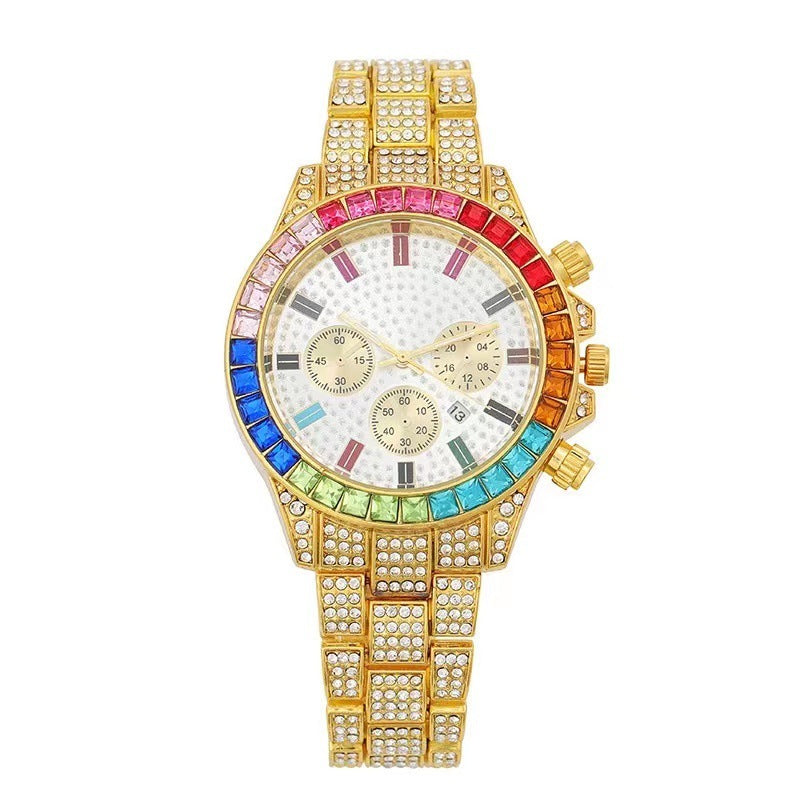 Women’s sparkling diamond strap wristwatch