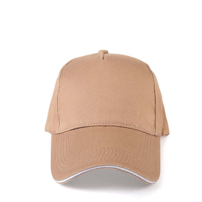 Custom beige baseball cap from BONEHEAD PRO-CREATIONS, designed for embroidery and suitable for men, women, and children.