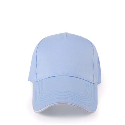 Light blue custom embroidery baseball cap for men, women, and children by BONEHEAD PRO-CREATIONS.