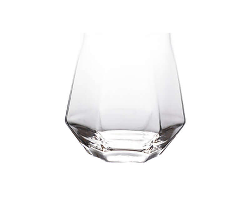 Transparent large capacity glass water cup with a light luxury design.