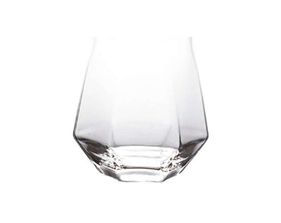 Transparent large capacity glass water cup with a light luxury design.