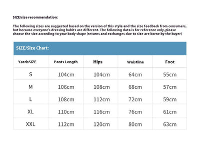 Size chart for Vintage Fashion Work Clothes Jeans for Men, including measurements for S, M, L, XL, and XXL.