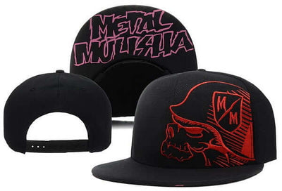 Black hip hop baseball caps for men and women, featuring skull design and adjustable fit, stylish and casual fashion accessory.