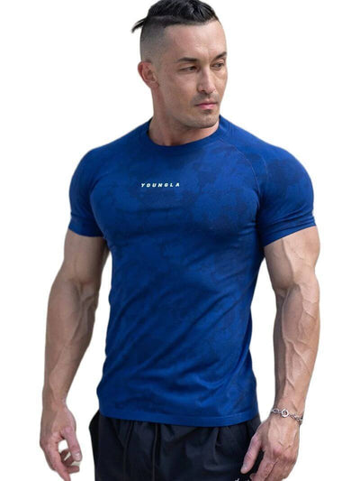 Men’s short sleeve camouflage running shirt