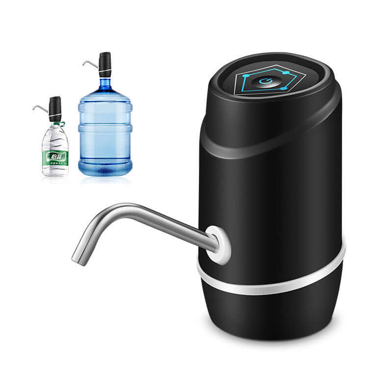 Barrel mineral water bucket pure electric pump with stainless steel outlet for convenience and style.