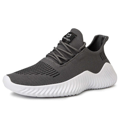 Lightweight gray sports shoes with mesh cloth upper by BONEHEAD PRO-CREATIONS, ideal for casual wear and comfort.