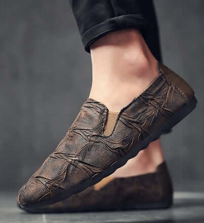 Men's casual suede shoes with breathable design, non-slip rubber sole, and lace-up closure by BONEHEAD PRO-CREATIONS.