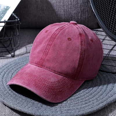 Washed baseball cap in burgundy color by BONEHEAD PRO-CREATIONS, perfect for men and women outdoor wear.