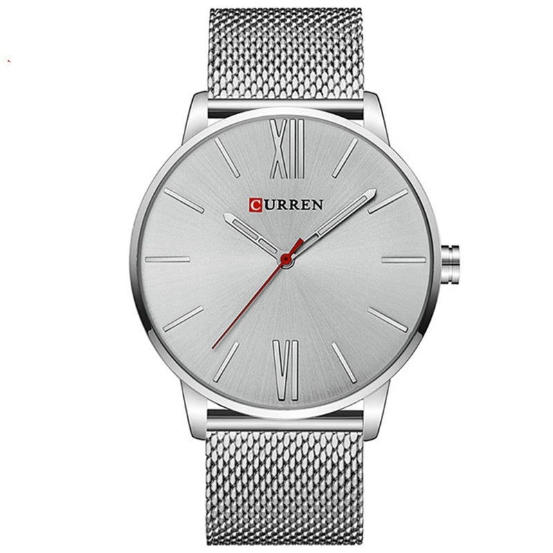 Elegant stainless steel color dial men’s watch