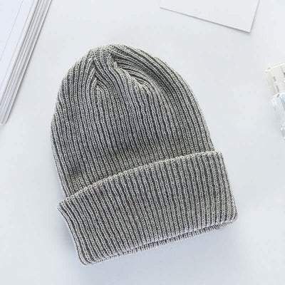Men's and women's knit cap in grey, made of wool by BONEHEAD PRO-CREATIONS, perfect for curling fashion.