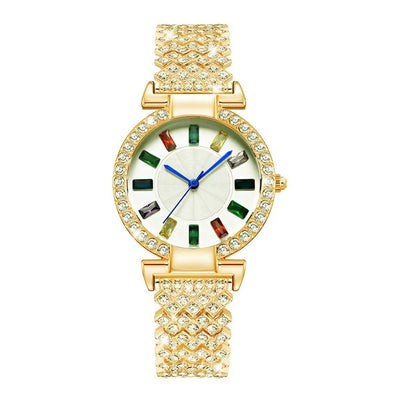 Sparkling quartz bracelet watch for ladies