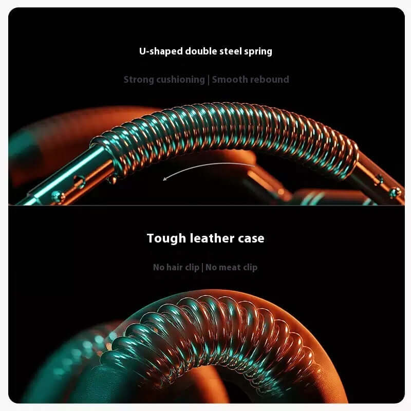 BONEHEAD PRO-CREATIONS U-shaped double steel spring, showcasing strong cushioning and tough leather case for fitness equipment.