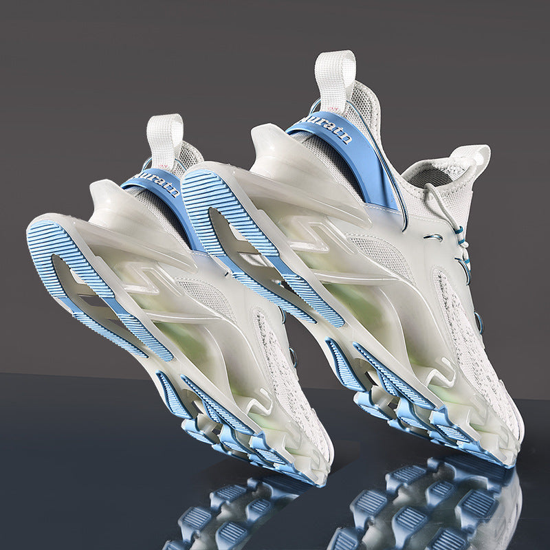 Breathable men’s sock fit running shoes