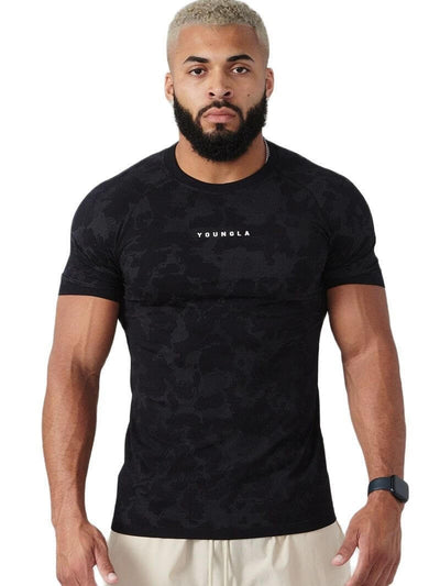 Performance men’s gym t-shirt in camo design