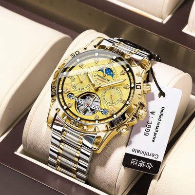 Elegant mechanical watch with multiple functions
