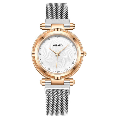 Stylish ladies’ lazy magnet quartz watch