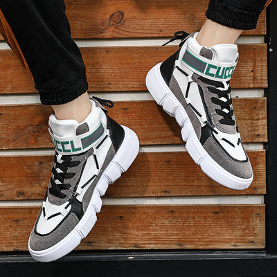 Trendy casual high-top sneakers for men