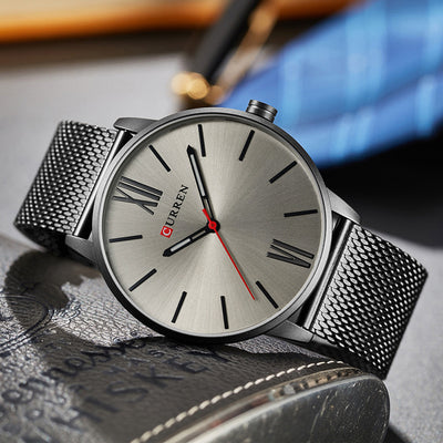 Men’s fashion stainless steel quartz watch