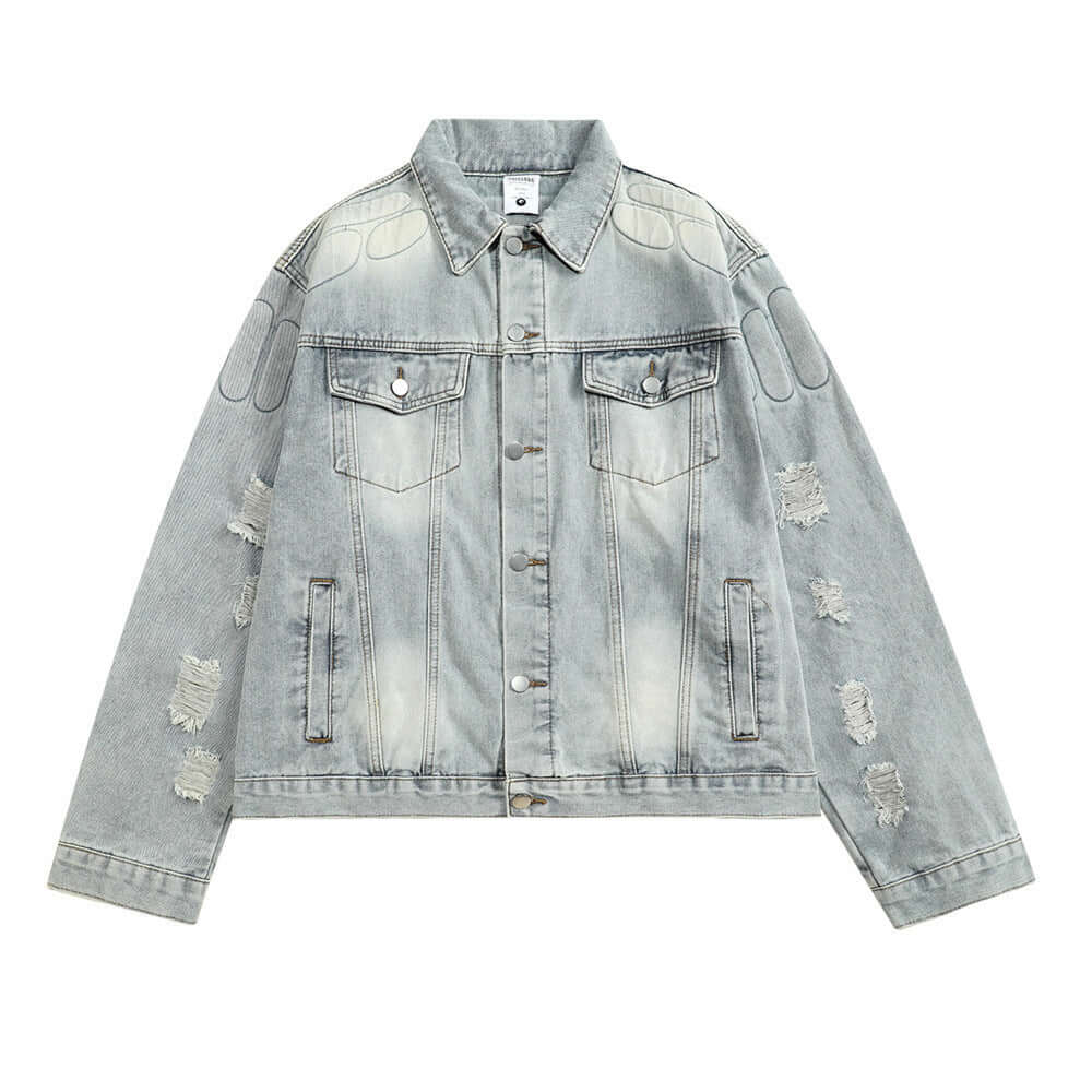 Men’s skull skeleton denim jacket