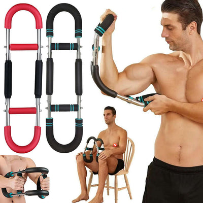 BONEHEAD PRO-CREATIONS Arm Strengthener Chest Trainer with adjustable U spring bars for upper body workouts.