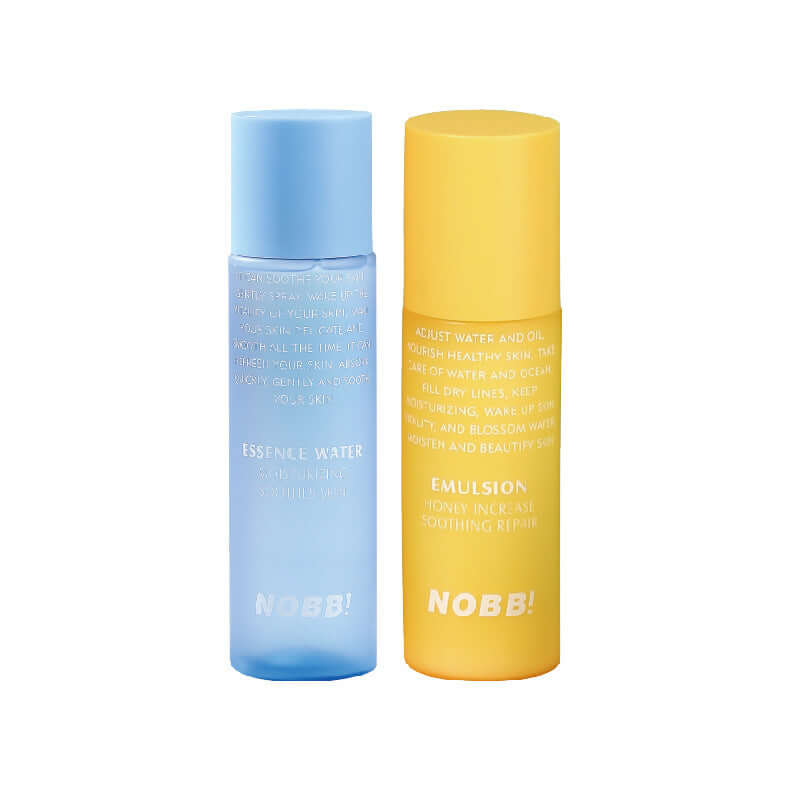 Moisturizing Water duo including essence water and emulsion for hydration and skin soothing, 115g each.