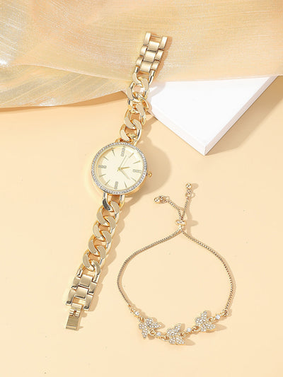 Elegant ladies’ slim band wristwatch
