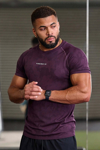 Comfortable camo athletic t-shirt for workouts