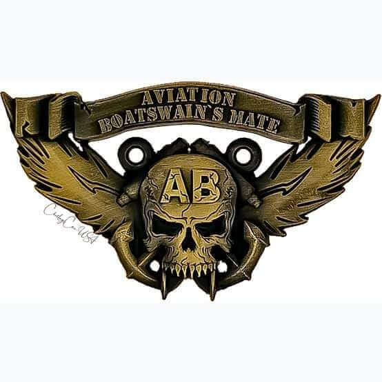 Aviation Boatswainsmate emblem featuring skull and wings, symbolizing service and pride for BONEHEAD PRO-CREATIONS.